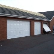 Double garage door after refurbishment